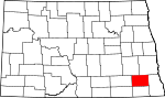 Map of North Dakota showing Ransom County - Click on map for a greater detail.