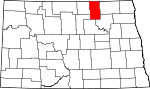 Map of North Dakota showing Towner County - Click on map for a greater detail.