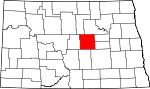 Map of North Dakota showing Wells County - Click on map for a greater detail.