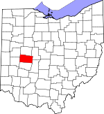 Map of Ohio showing Champaign County - Click on map for a greater detail.