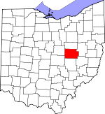 Map of Ohio showing Coshocton County - Click on map for a greater detail.