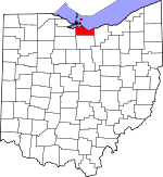 Map of Ohio showing Erie County - Click on map for a greater detail.