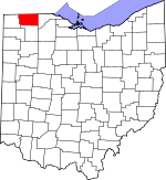 Map of Ohio showing Fulton County - Click on map for a greater detail.