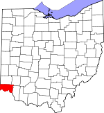Map of Ohio showing Hamilton County - Click on map for a greater detail.