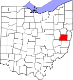 Map of Ohio showing Harrison County - Click on map for a greater detail.