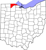Map of Ohio showing Lucas County - Click on map for a greater detail.