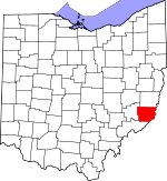 Map of Ohio showing Monroe County - Click on map for a greater detail.