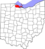Map of Ohio showing Ottawa County - Click on map for a greater detail.
