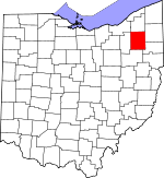 Map of Ohio showing Portage County - Click on map for a greater detail.