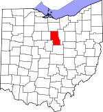 Map of Ohio showing Richland County - Click on map for a greater detail.