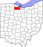 Map of Ohio showing Sandusky County - Click on map for a greater detail.