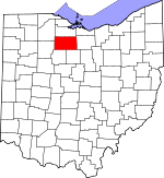 Map of Ohio showing Seneca County - Click on map for a greater detail.