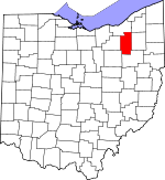 Map of Ohio showing Summit County - Click on map for a greater detail.