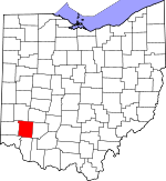 Map of Ohio showing Warren County - Click on map for a greater detail.