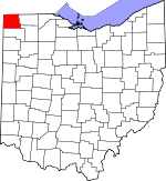 Map of Ohio showing Williams County - Click on map for a greater detail.