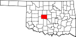 Map of Oklahoma showing Canadian County - Click on map for a greater detail.