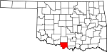 Map of Oklahoma showing Jefferson County - Click on map for a greater detail.