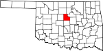 Map of Oklahoma showing Logan County - Click on map for a greater detail.