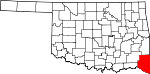 Map of Oklahoma showing McCurtain County - Click on map for a greater detail.