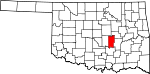 Map of Oklahoma showing Seminole County - Click on map for a greater detail.