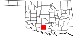 Map of Oklahoma showing Stephens County - Click on map for a greater detail.