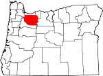 Map of Oregon showing Clackamas County - Click on map for a greater detail.