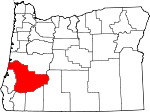 Map of Oregon showing Douglas County - Click on map for a greater detail.