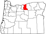 Map of Oregon showing Gilliam County - Click on map for a greater detail.