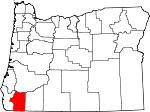Map of Oregon showing Josephine County - Click on map for a greater detail.