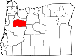 Map of Oregon showing Linn County - Click on map for a greater detail.