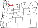 Map of Oregon showing Multnomah County - Click on map for a greater detail.