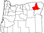 Map of Oregon showing Union County - Click on map for a greater detail.