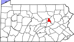 Map of Pennsylvania showing Montour County - Click on map for a greater detail.