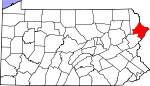 Map of Pennsylvania showing Pike County - Click on map for a greater detail.