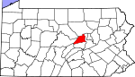 Map of Pennsylvania showing Union County - Click on map for a greater detail.