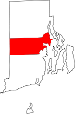 Map of Rhode Island showing Kent County - Click on map for a greater detail.