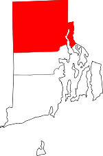 Map of Rhode Island showing Providence County - Click on map for a greater detail.