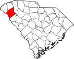 Map of South Carolina showing Anderson County - Click on map for a greater detail.