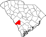 Map of South Carolina showing Barnwell County - Click on map for a greater detail.
