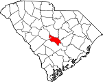 Map of South Carolina showing Calhoun County - Click on map for a greater detail.