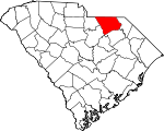 Map of South Carolina showing Chesterfield County - Click on map for a greater detail.