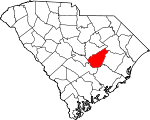 Map of South Carolina showing Clarendon County - Click on map for a greater detail.