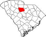 Map of South Carolina showing Fairfield County - Click on map for a greater detail.