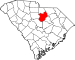 Map of South Carolina showing Kershaw County - Click on map for a greater detail.