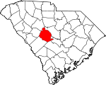 Map of South Carolina showing Lexington County - Click on map for a greater detail.