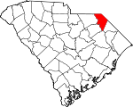 Map of South Carolina showing Marlboro County - Click on map for a greater detail.
