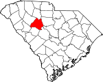 Map of South Carolina showing Newberry County - Click on map for a greater detail.