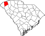 Map of South Carolina showing Pickens County - Click on map for a greater detail.