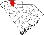 Map of South Carolina showing Spartanburg County - Click on map for a greater detail.