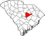 Map of South Carolina showing Sumter County - Click on map for a greater detail.